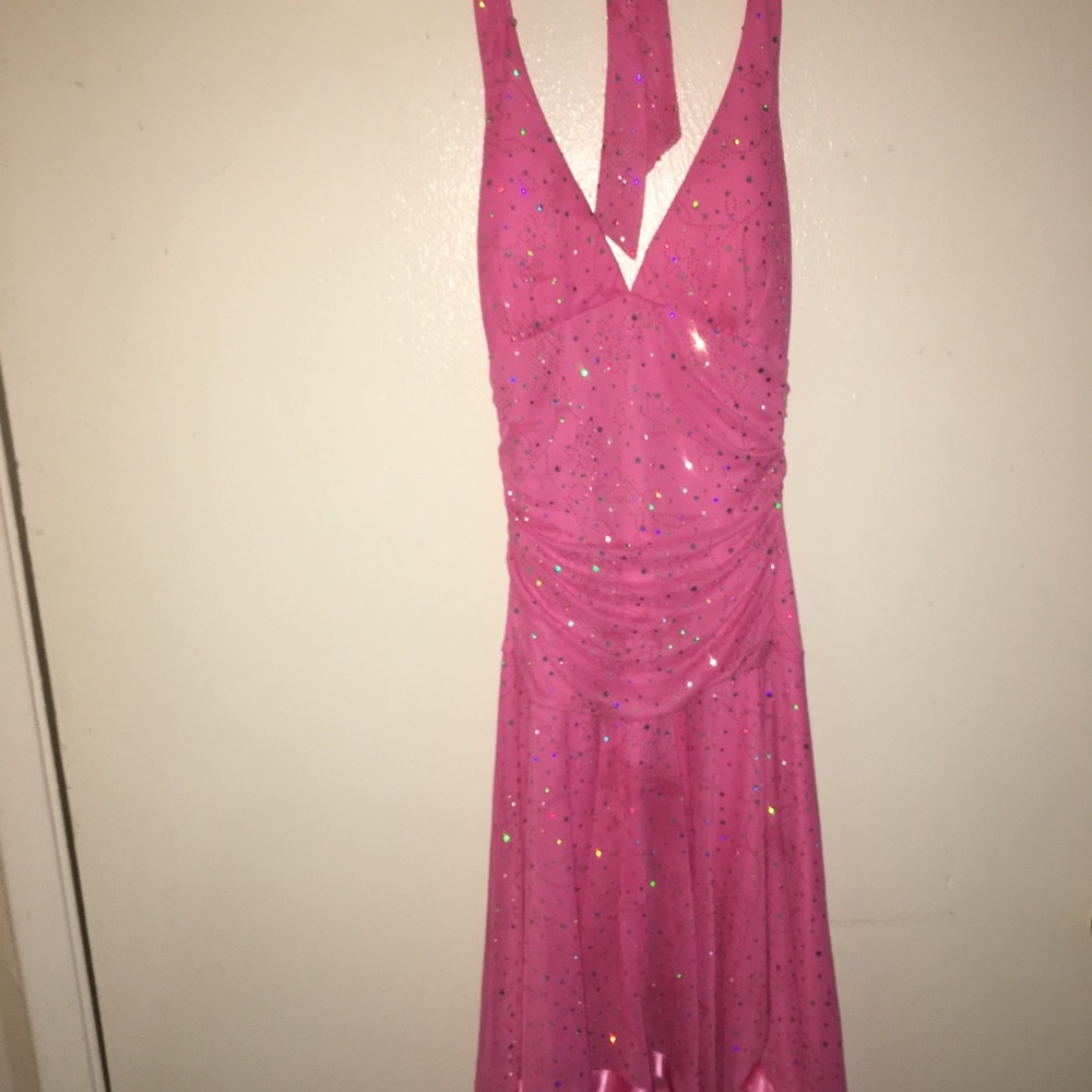 Pink sparkle salsa dress